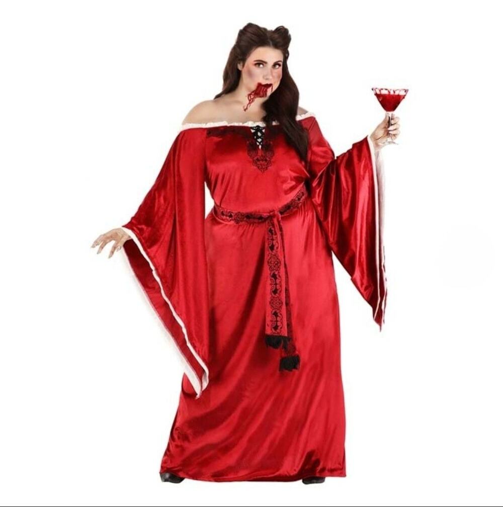 Women's Blood Empress Vampire Halloween Costume Dress Plus Size 3X
